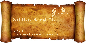 Gajdics Manuéla névjegykártya